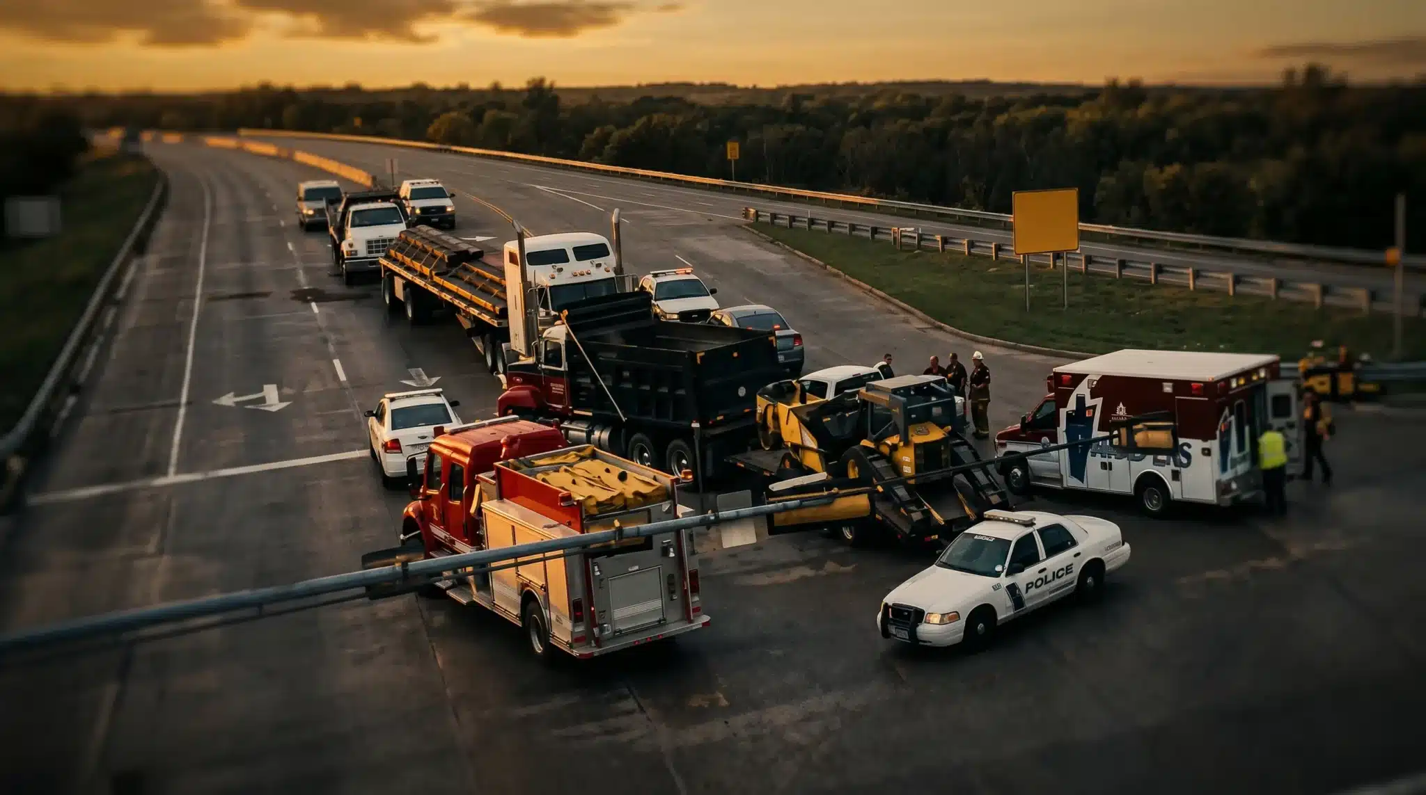 First Monday Trade Days truck and trailer traffic in Canton, Texas