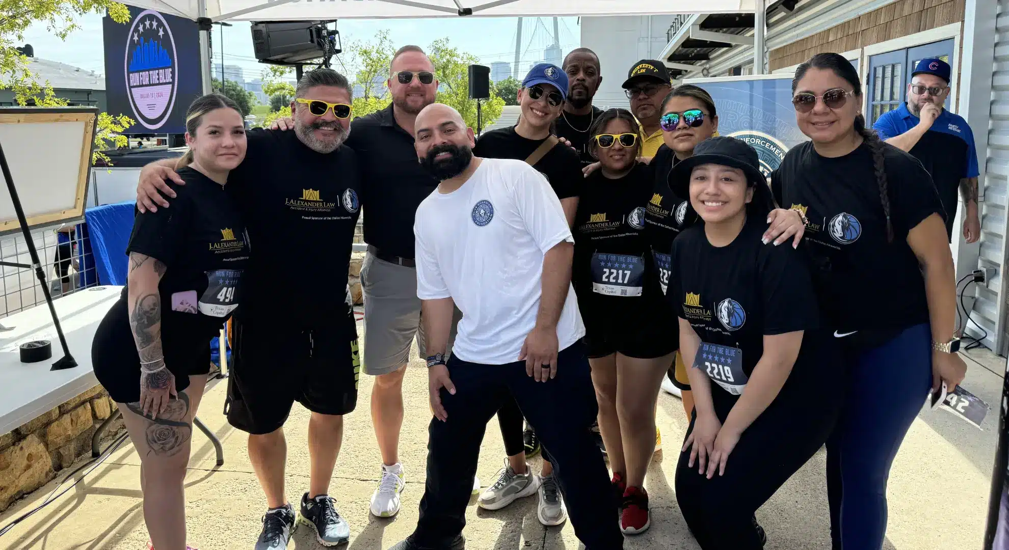 J. Alexander Law Firm serving lunch to first responders in Fort Worth