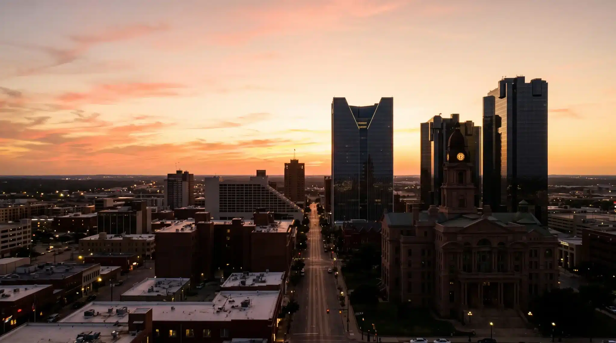 Fort Worth, Texas skyline; J. Alexander Law Firm serves all of Tarrant County