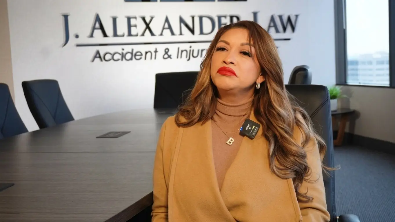 Bianca, hit while parked in Rockwall, TX, describing the back injury that surfaced the day after the crash